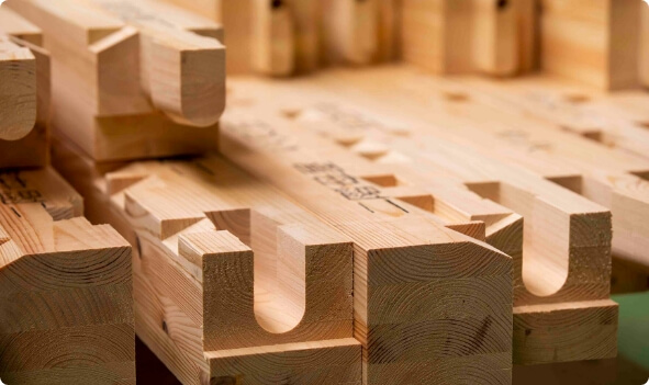 プレカットの加工例