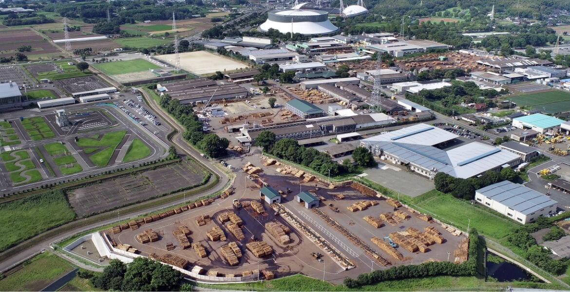 本社素材部上空からの写真